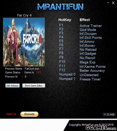 More information about "Trainer Far Cry 4  Trainer +13 {MrAntiFun}"