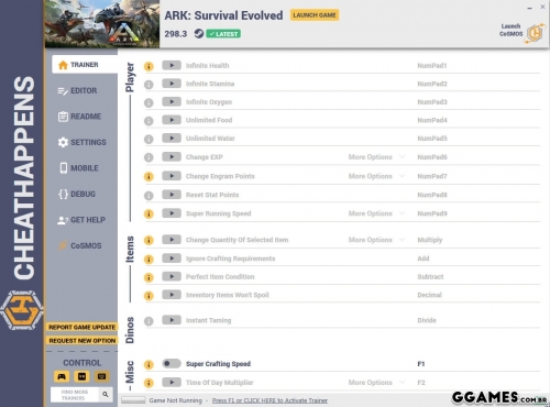 Mais informações sobre "Trainer ARK Survival Evolved {CheatHappens.com}"