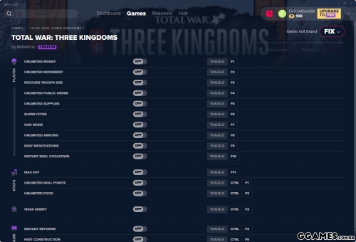 Mais informações sobre "Trainer Total War THREE KINGDOMS {MrAntiFun/WeMod}"