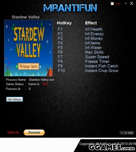 Mais informações sobre "Trainer Stardew Valley {MrAntiFun}"