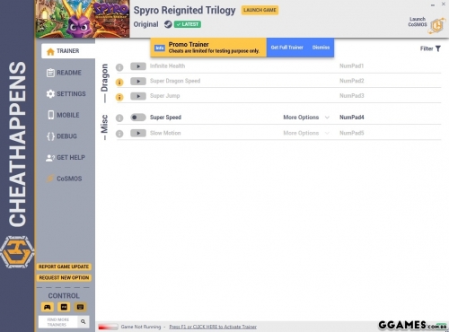 Mais informações sobre "Trainer Spyro Reignited Trilogy {CheatHappens.com}"