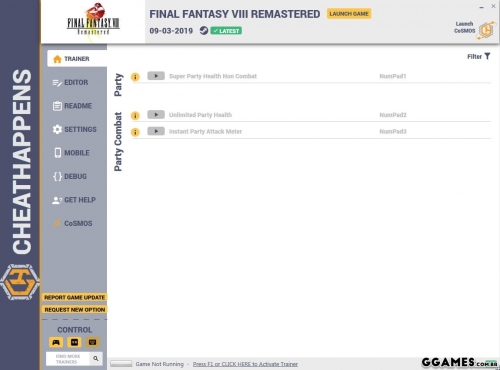 Mais informações sobre "Trainer Final Fantasy VIII Remastered {CheatHappens.com}"