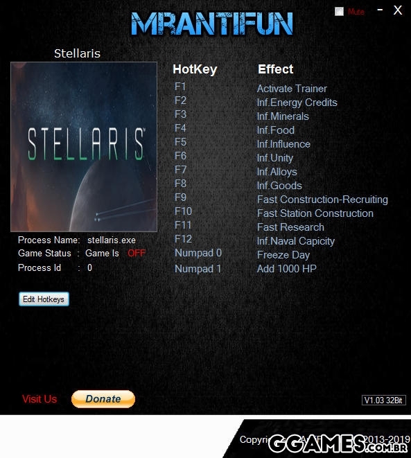 Mais informações sobre "Trainer Stellaris +14 {MrAntiFun}"