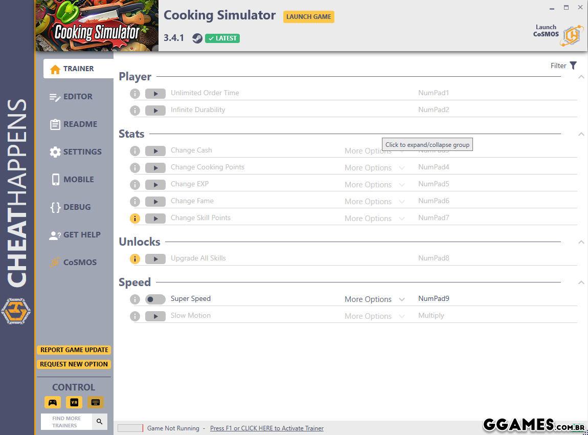 Trainer Cooking Simulator {CheatHappens}