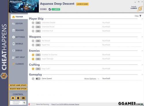 Mais informações sobre "Trainer Aquanox Deep Descent {CHEATHAPPENS}"