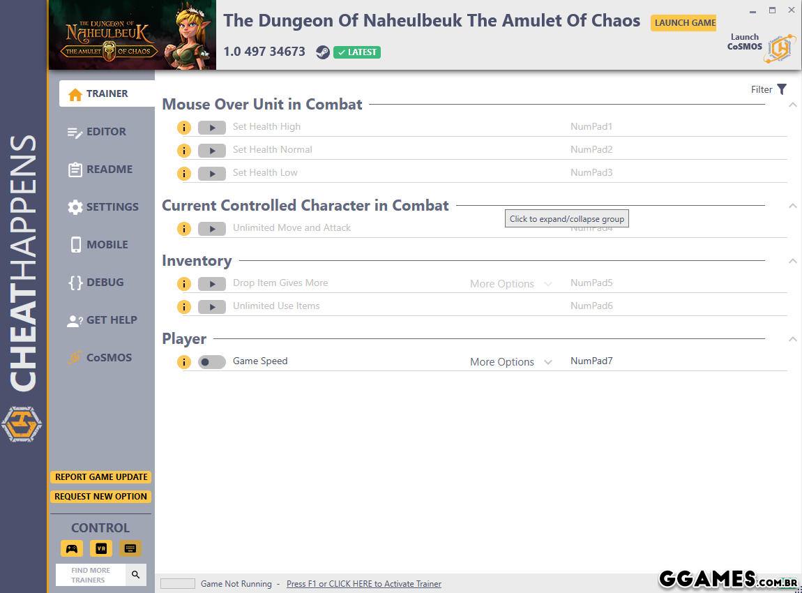 Trainer The Dungeon of Naheulbeuk: The Amulet of Chaos {CHEATHAPPENS}