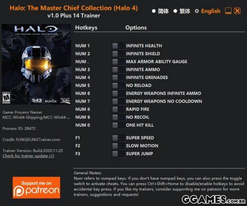 Mais informações sobre "Trainer Halo: The Master Chief Collection (Halo 4) {FLiNG}"