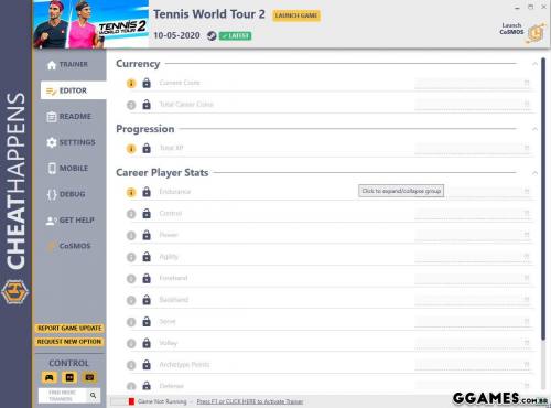 Mais informações sobre "Trainer Tennis World Tour 2 {CHEATHAPPENS}"