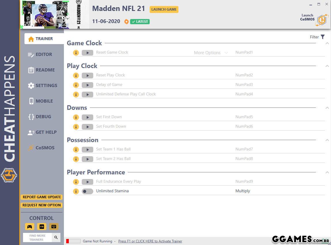 Trainer Madden NFL 21 {CHEATHAPPENS}