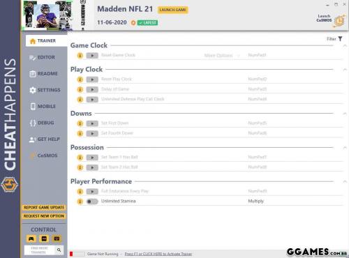 Mais informações sobre "Trainer Madden NFL 21 {CHEATHAPPENS}"