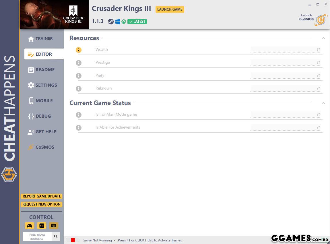 Trainer Crusader Kings 3 (STEAM/GAMEPASS) {CHEATHAPPENS}