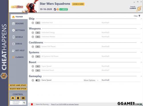 Mais informações sobre "Trainer Star Wars: Squadrons {CHEATHAPPENS}"