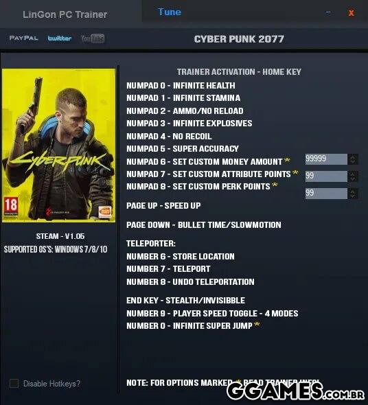 Trainer Cyberpunk 2077 {FLiNG} - Trainers & Hacks Offline - GGames