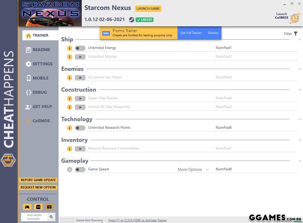 Trainer Starcom: Nexus {CHEATHAPPENS}