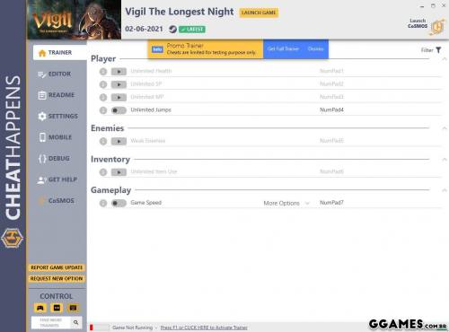 Mais informações sobre "Trainer Vigil: The Longest Night {CHEATHAPPENS}"