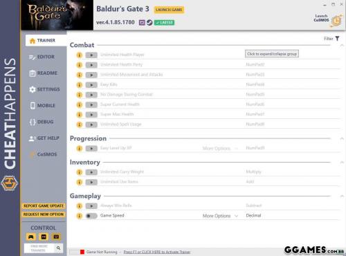 Mais informações sobre "Trainer Baldur's Gate 3 {CheatHappens}"
