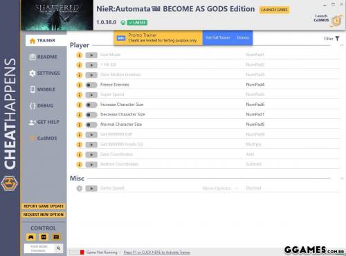 Mais informações sobre "Trainer NieR:Automata BECOME AS GODS Edition {CHEATHAPPENS}"