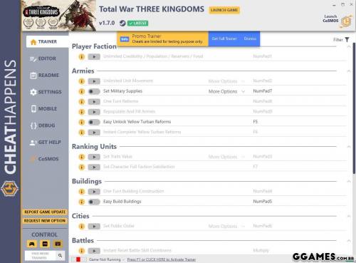 Mais informações sobre "Trainer Total War THREE KINGDOMS {CHEATHAPPENS}"