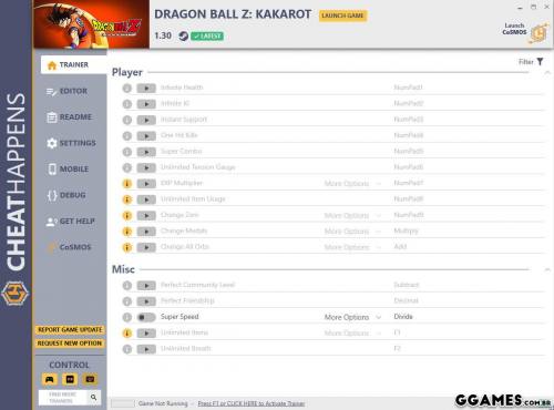 More information about "Trainer Dragon Ball Z: Kakarot {CheatHappens}"