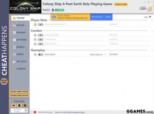 Mais informações sobre "Trainer Colony Ship: A Post-Earth Role Playing Game {CHEATHAPPENS}"