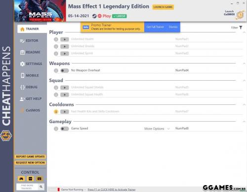 Mais informações sobre "Trainer Mass Effect Legendary Edition (Mass Effect 1) {CHEATHAPPENS}"