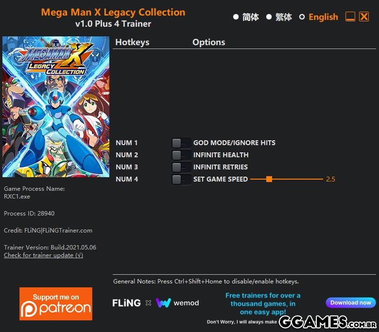 Trainer Megaman X Legacy Collection {FLING}