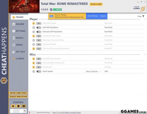 Mais informações sobre "Trainer Total War: Rome Remastered {CHEATHAPPENS}"