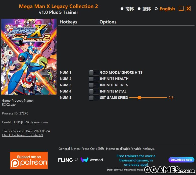 Trainer Megaman X Legacy Collection 2 {FLING}