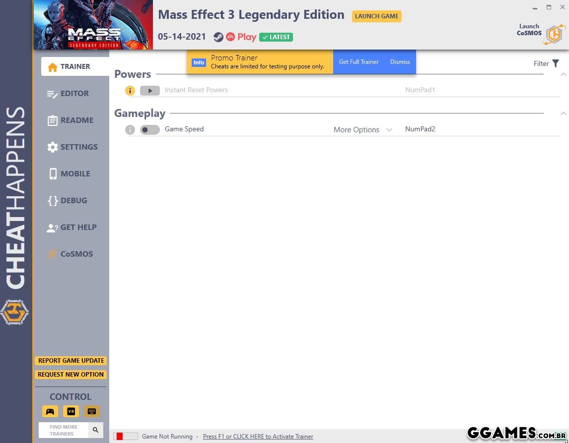 Trainer Mass Effect Legendary Edition (Mass Effect 3) {CHEATHAPPENS}