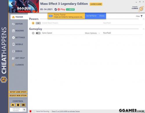 Mais informações sobre "Trainer Mass Effect Legendary Edition (Mass Effect 3) {CHEATHAPPENS}"