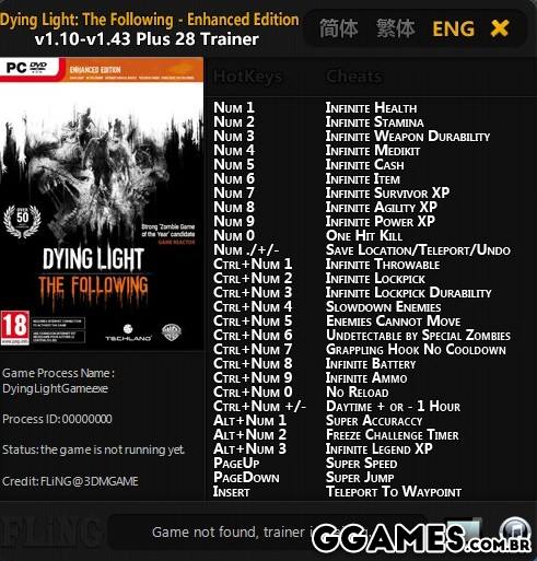 Trainer Dying Light: The Following - Enhanced Edition {FLING}