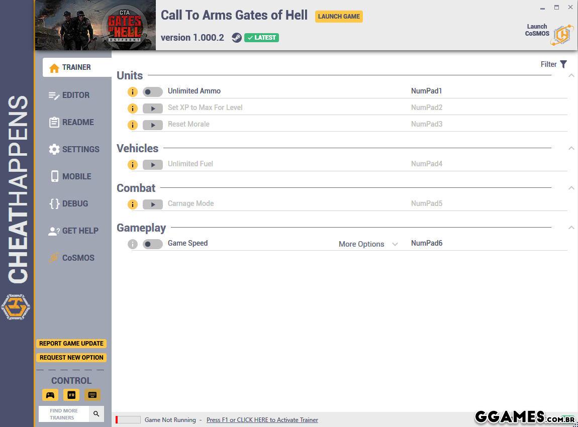 Trainer Call to Arms - Gates of Hell {CHEATHAPPENS}