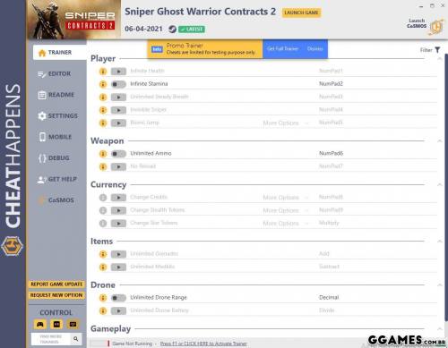 Mais informações sobre "Trainer Sniper Ghost Warrior Contracts 2 {CHEATHAPPENS}"