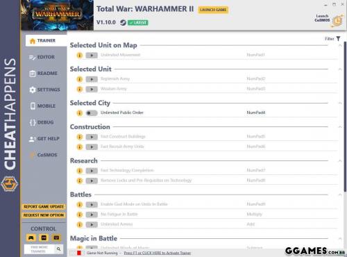Mais informações sobre "Trainer Total War: Warhammer 2 {CHEATHAPPENS}"