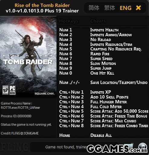 Trainer Rise of the Tomb Raider {FLING}