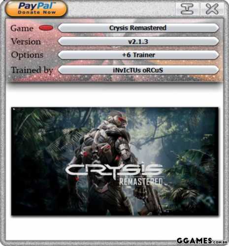Mais informações sobre "Trainer Crysis Remastered"