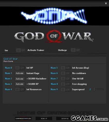 Mais informações sobre "Trainer God Of War"