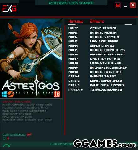 Asterigos: Curse Of The Stars +14 V1.03 {FutureX}