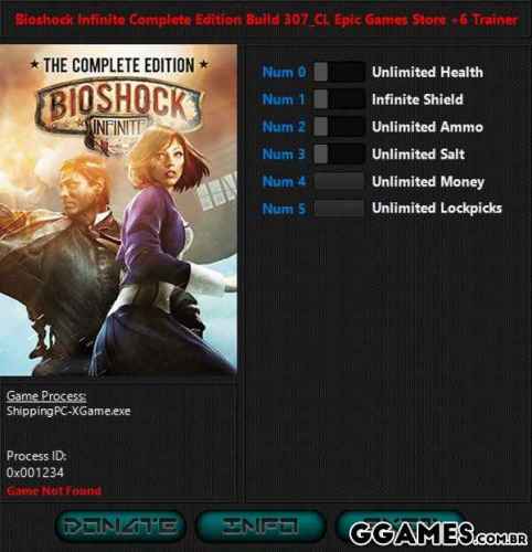 More information about "Bioshock Infinite: Complete Edition - Trainer {Invictus Orcus / Hog}"