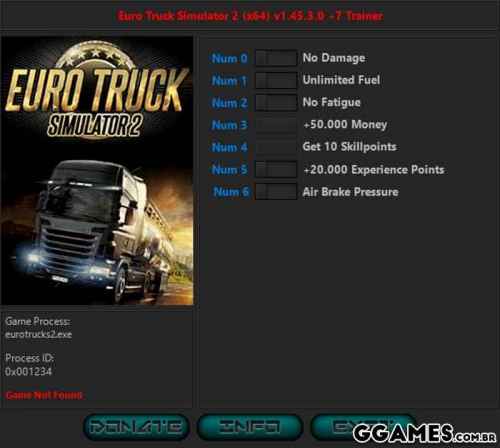 Mais informações sobre "Trainer Euro Truck Simulator 2 {Invictus Orcus/Hog}"