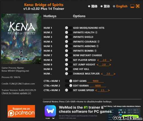 Mais informações sobre "Kena: Bridge Of Spirits - Trainer {fling}"