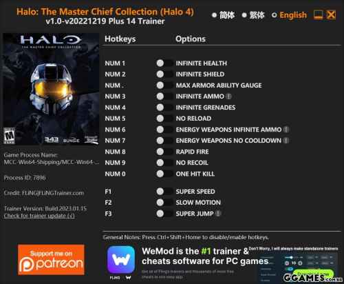 Mais informações sobre "Trainer Halo: The Master Chief (Halo 4) {FLiNG}"
