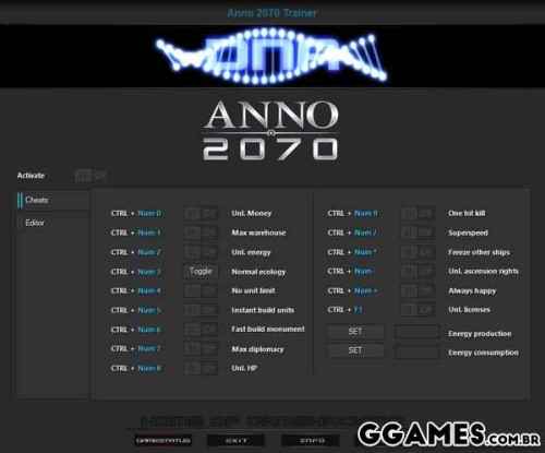 Mais informações sobre "Trainer Anno 2070 {DNA / HOG}"