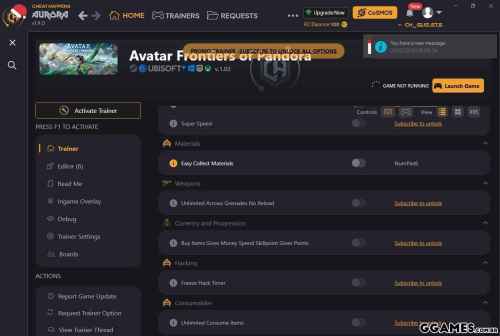 Mais informações sobre "Avatar Frontiers of Pandora Trainer (CHEATHAPPENS.COM)"
