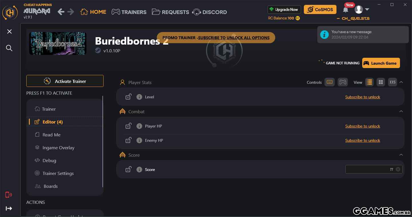 Buriedbornes2 Trainer (CHEATHAPPENS.COM)