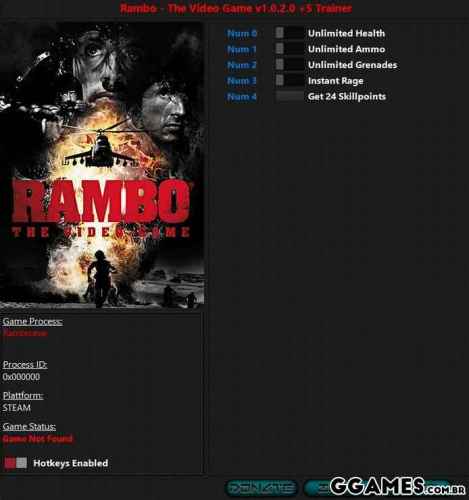 Mais informações sobre "Rambo: The Video Game Trainer (INVICTUS ORCUS / HOG)"
