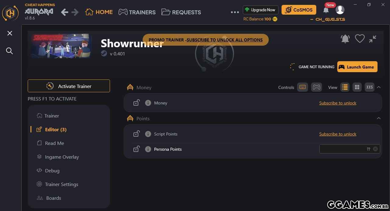 Showrunner Trainer (CHEATHAPPENS.COM)