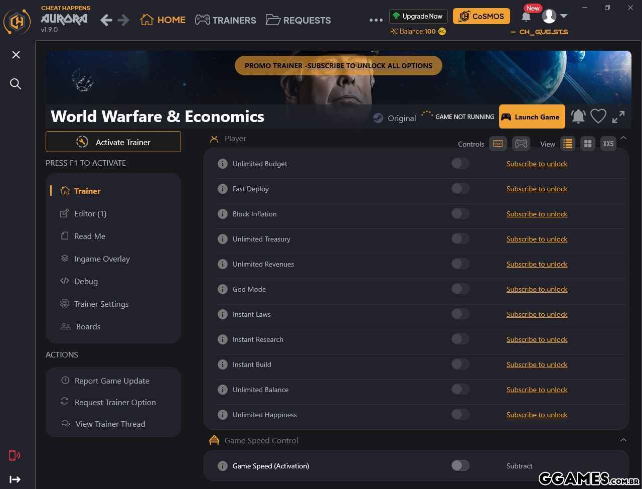 World Warfare and Economics Trainer (CHEATHAPPENS.COM)