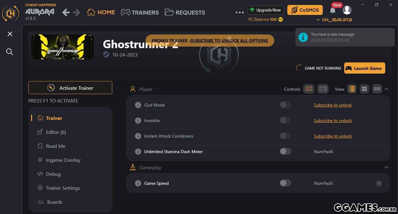 Ghostrunner 2 Trainer (CHEATHAPPENS.COM)