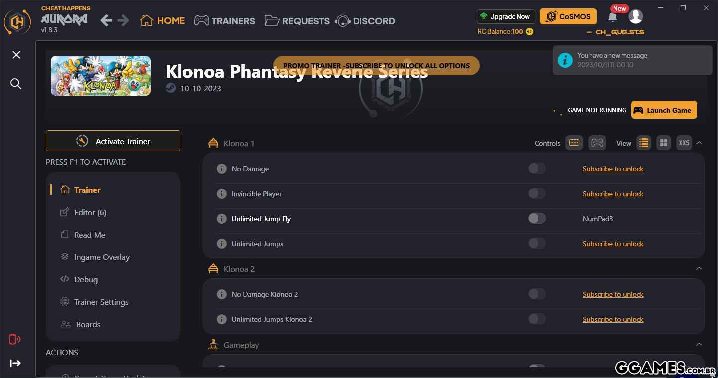 Klonoa Trainer (CHEATHAPPENS.COM)